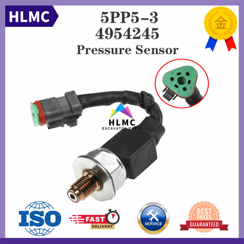 4954245 5PP5-3 Fuel Rail Pressure Sensor For Hyundai Excavator R330LC9A R380LC9A R430LC9A R480LC9A R520LC9A
