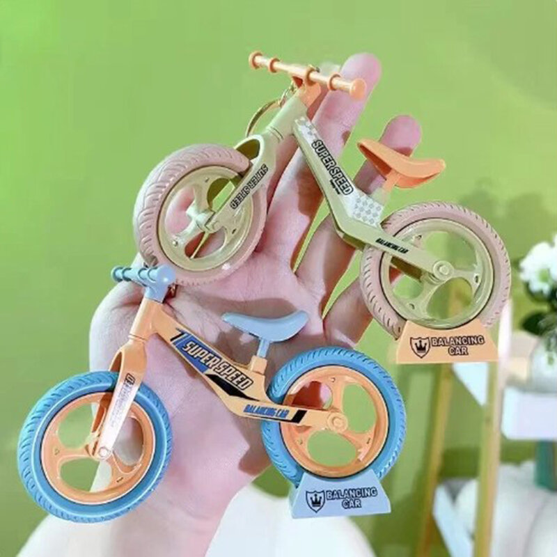 3d Acrylic Bicycle Keychain Cute Mini Bike Pendant Creative Keyring Car Simulation Trinket Bag Key Holder Accessory Gift New