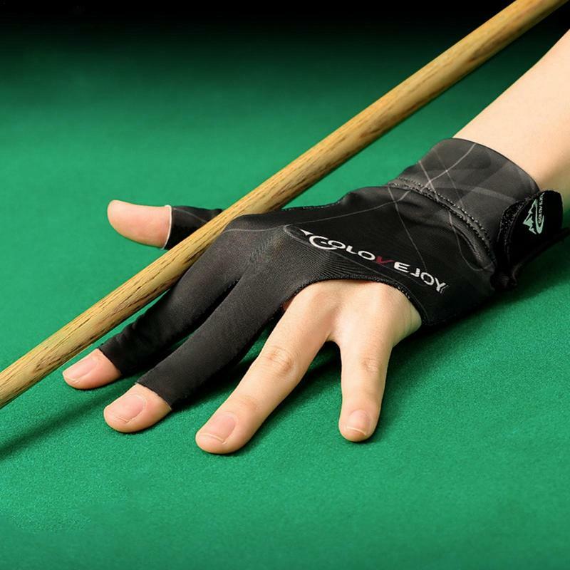 Pool Gloves Billiards Professional Pool Snooker 3 Finger Gloves Lightweight and Non-Slip Universal Billiards Accessories