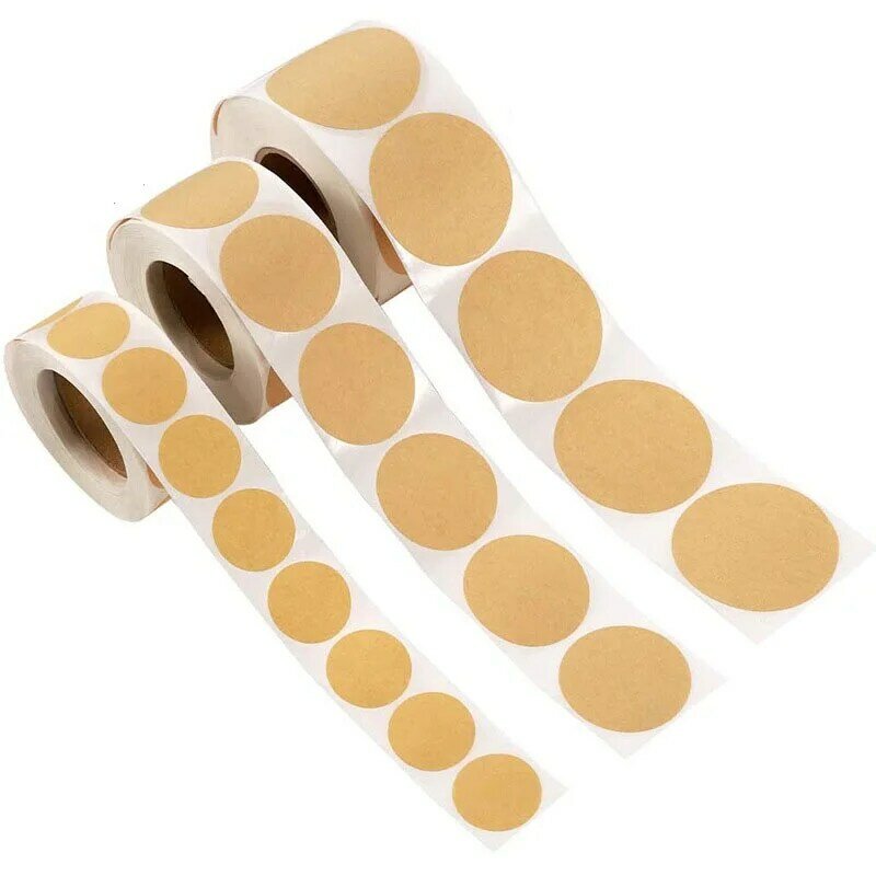 Pegatinas redondas blancas y negras, etiquetas de Color puro de punto, 25mm/38mm/50mm, DIY, pegatinas de papelería escolar hechas a mano, 100-500 piezas