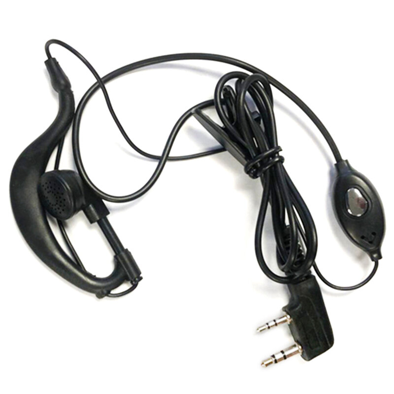 Wired Two Way Ham Rádio fone de ouvido, Walkie Talkie Headset, K-Plug fone de ouvido, BF-888S, UV5R, 992 Earwear