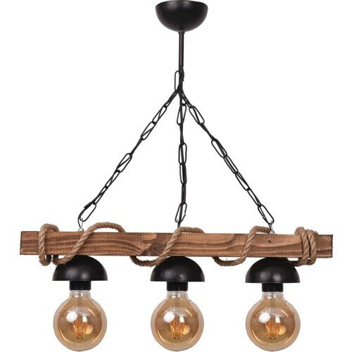 All Home Wooden Rope 3 Pcs Rustic Chandelier HBV00000MCMIS1