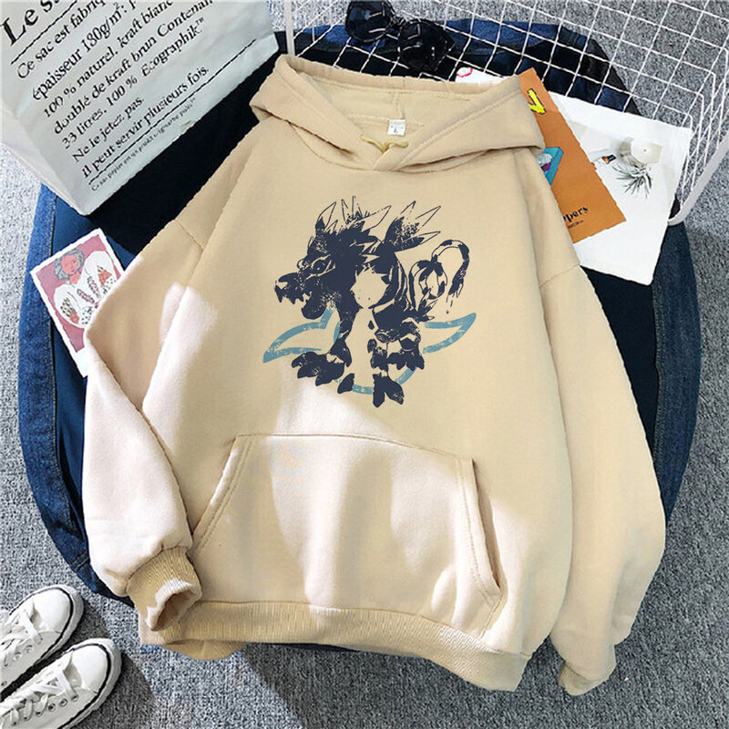 Digimon hoodies women anime anime sweat y2k graphic sweatshirts female anime sweater