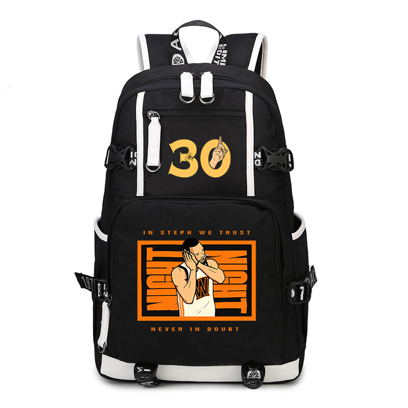 Curry avatar mochila escolar impressão, saco de viagem ao ar livre, adequado para meninos e meninas