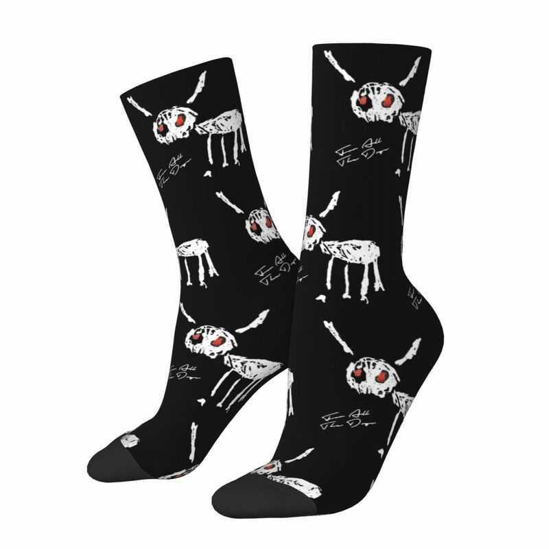 Drake Rapper Theme Design Crew Socks Merchandise for Unisex Cozy Printing Socks
