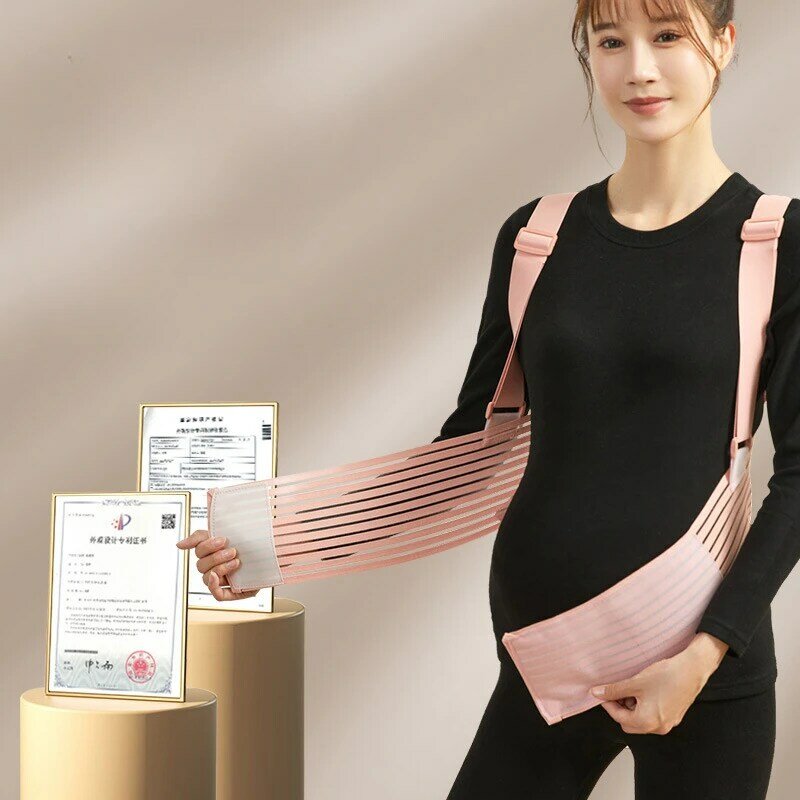 Adjustable Strap Style Pregnant Women's Health Belt Supporting Abdominal Girdle Mid To Late Pregnancy Protect Breathable