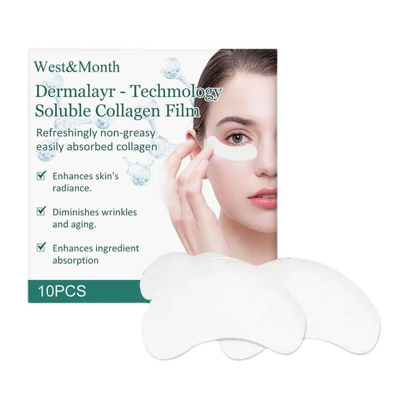 Masker Mata bening dan pelembab, produk kecantikan masker kristal asam hialuronat untuk perawatan kulit mata kolagen S8G3