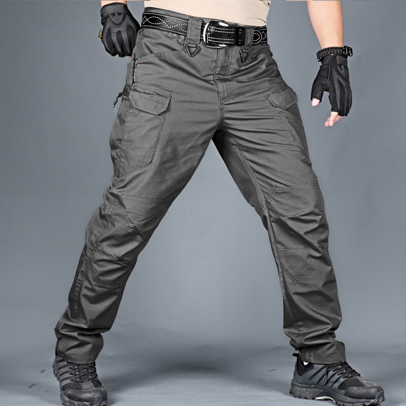Брюки мужские тактические, уличная рабочая одежда, водонепроницаемые износостойкие брюки-карго с несколькими карманами, уличная одежда