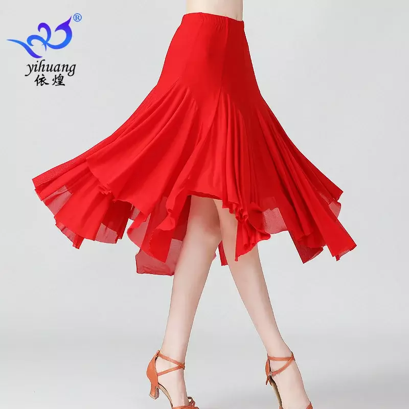 Spódnica do tańca towarzyskiego kostium sceniczny walca Flamenco dla kobiet sukienka damska