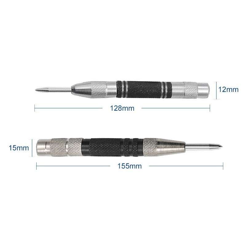 Automatic Center Punch Impact Spring Loaded Adjustable Tension Drilling Marking Tool for Metal/Glass/Wood