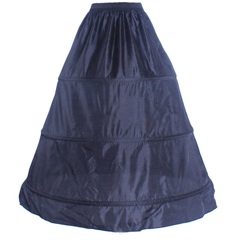3-HOOP Nero Bianco Accessori Da Sposa Crinoline Petticoat Skirt Slittamento