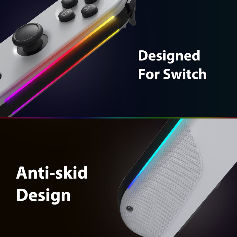 Joypad Switch Controller seitliche Lumineszenz Freude Nachteile l/r kompatibel für Lite/Oled/Switch Nintendo Joycon mit Aufwachen
