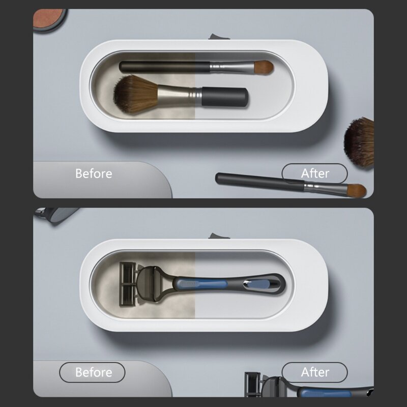 Limpiador ultrasónico portátil para hogar para gafas, reloj joyería, dentadura para maquinilla afeitar, Mini limpiador