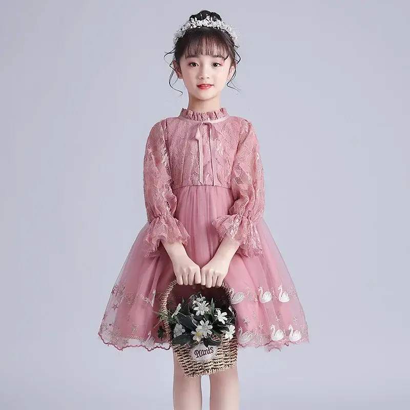 Vestido de princesa para niña pequeña, ropa de otoño, 2023