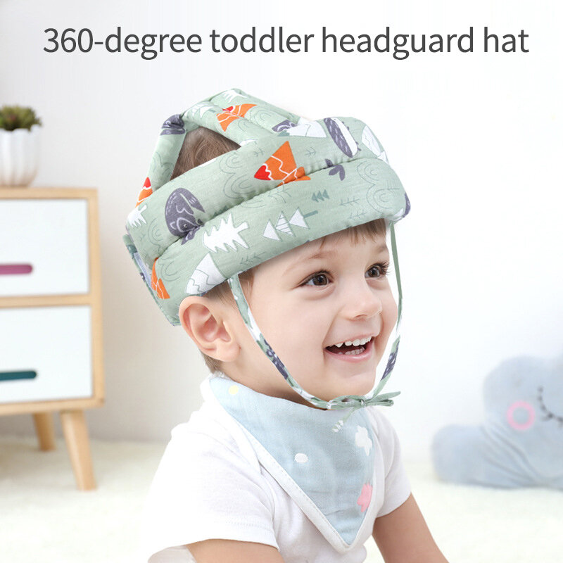 아기 안전 헬멧 머리 보호 모자, 유아 산책 크래시 캡, 조정 가능한 보호 헤드기어, 유아 낙상 방지 모자, 1 개