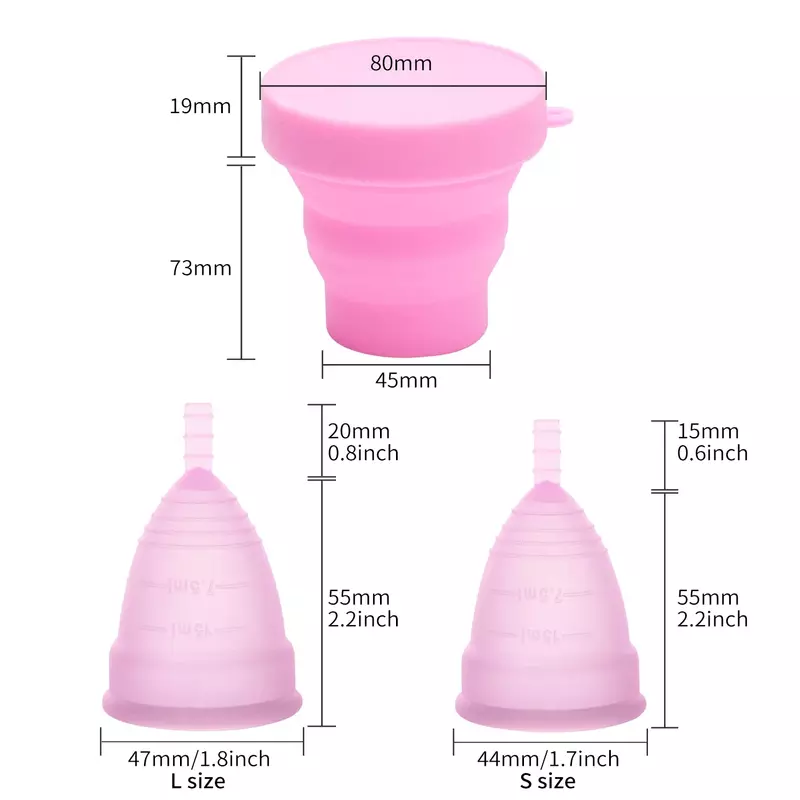 Medical Silicone Menstrual Cup Sterilizer Feminine Hygiene Menstrual Cup Sterilizing Menstrual Cup for Women Menstrual Period