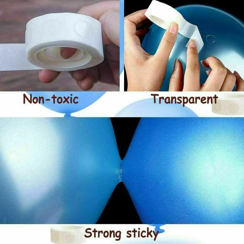 100 Points Balloon Glue Tape For Diy Craft Birthday Wedding Party Ceiling Wall Balloons Glue Sticker Balloons Adhesive Tape Glue