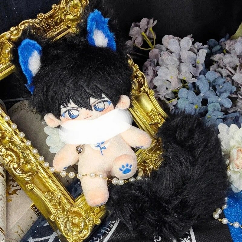 Anime detektyw Conan Kaitou Kiddo 20cm pluszowy lalki zabawki naga lalka pluszowy Cosplay 6247 prezent dla dzieci