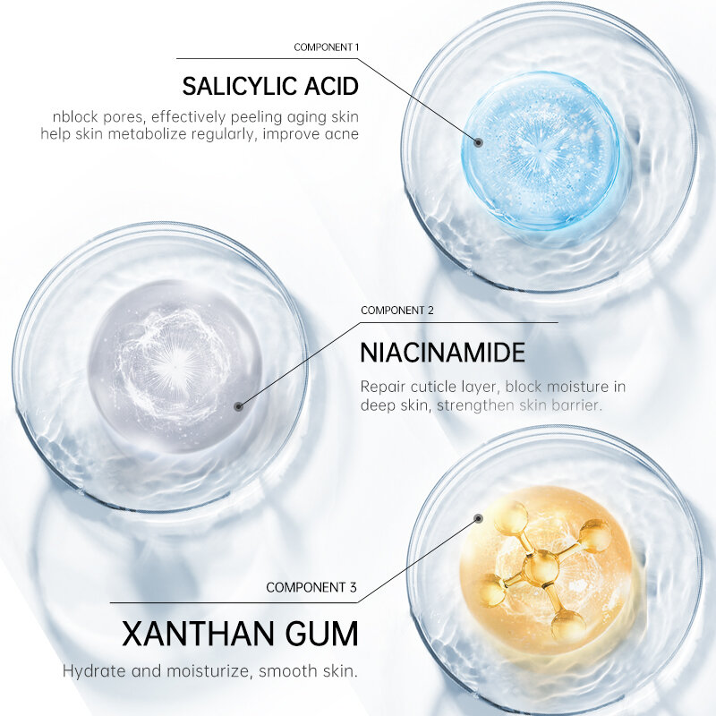 AUCalls EST-Crème pour le visage à l'acide salicVAC, élimine les boutons d'acné, blanchissante, lissante, soins pour la peau