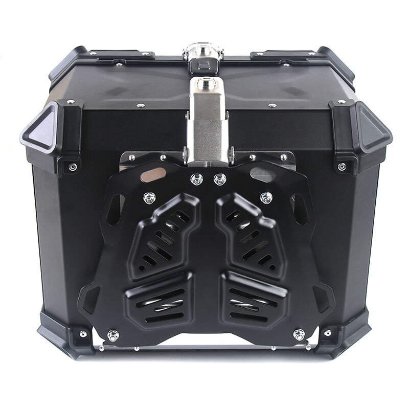 Kotak penyimpanan bagasi belakang sepeda motor, kotak ekor sepeda motor elektrik pelepasan cepat bahan Aloi aluminium 55L