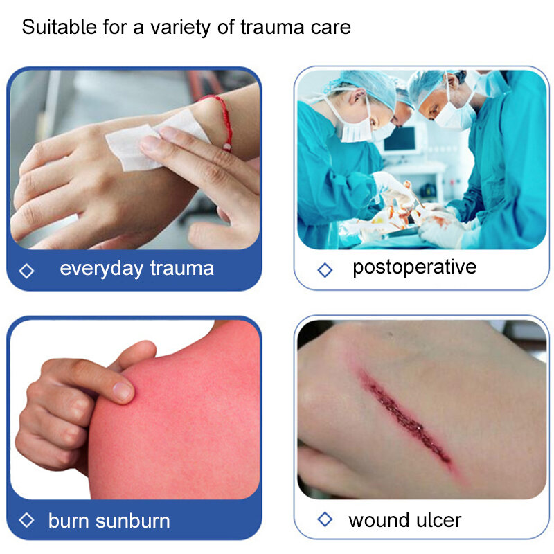 Emergency First Aid Burn Dressing 60*40cm Non-Adhering Gauze Individually Packed for Outdoor Survival Wound Care Home Healthcare