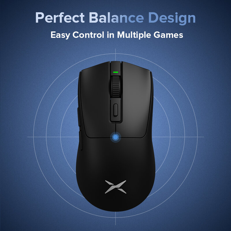 Delux M600 Series Wireless Gaming Mouse 52g Lightweight 2.4G Dual Mode Connection 26000DPI Macro Rechargeable Mice for PC Gamer