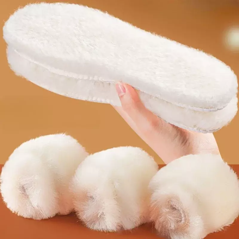 Unisex Australia Sheepskin Insoles Natural Real Fur Wool Cashmere Snow Boots Shoe Pad Children Wool Insoles Warm Winter Shoes
