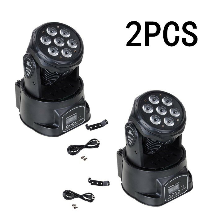 2PCS Mini LED 7x12WRGBW Wash Moving Head Lighting dj disco Ball  14 channels Free shipping