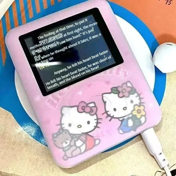 Figura de Anime de Hello Kitty para estudiantes, Mini Walkman de música portátil para deportes, estilo Kawaii, para escuchar música, regalo, Sanrio 2024