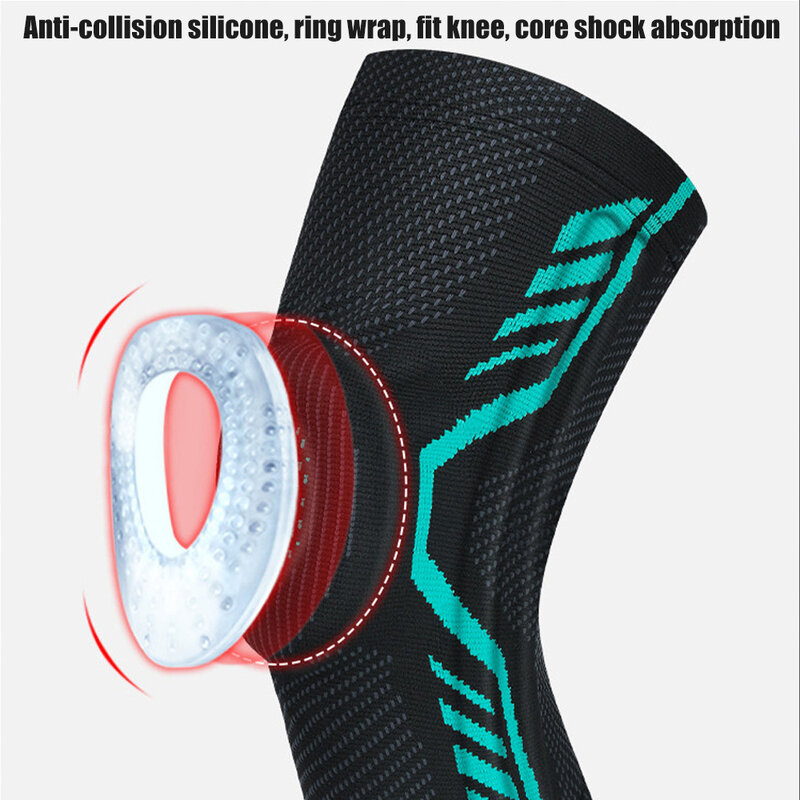 2 pezzi = 1 paio di ginocchiere a compressione con cuscinetti in Gel per rotula e stabilizzatori laterali-per dolore da artrite, corsa, sport