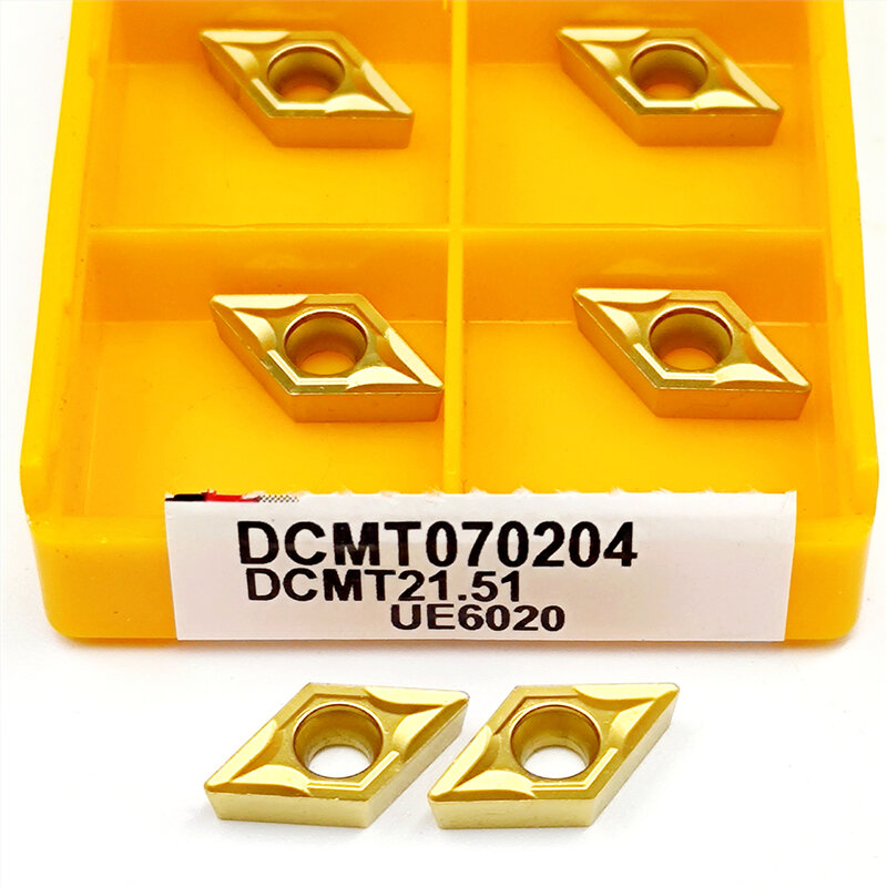 Hohe Qualität DCMT070204 DCMT070208 VP15TF US735 UE6020 Carbide Insert Cnc-drehmaschine Cutter Werkzeug Drehen DCMT 070204/070208 Schneiden