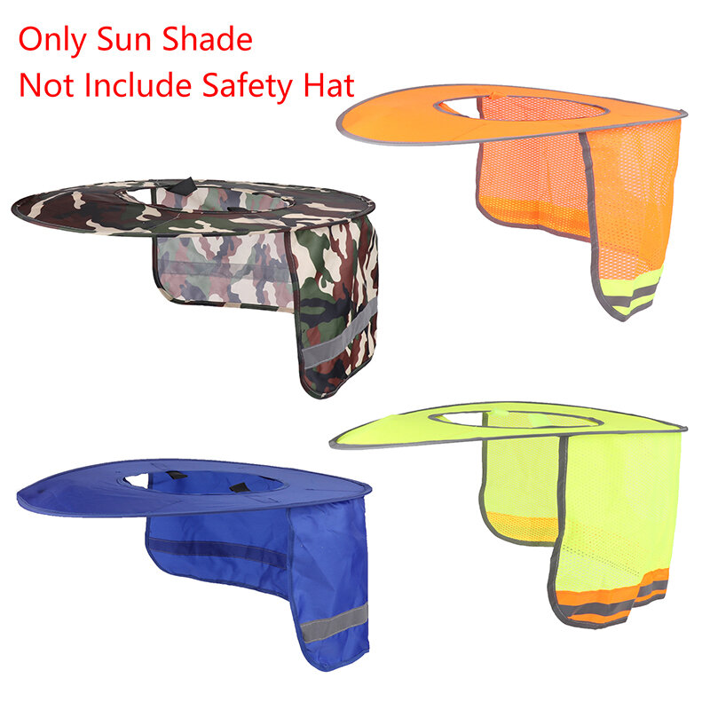 Sonne Schatten Aufsteckbaren Hart Hutkrempe Mit Hals Schild VIS Reflektierende Streifen