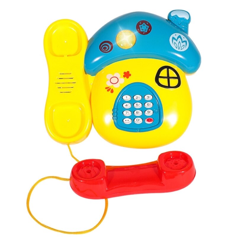 Telefone para bebês com luz som, menino, menina, educação infantil, iluminação