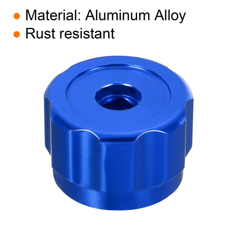 1 Set pegangan keran pegangan roda bulat kenop Manifold Aloi aluminium merah biru tinggi 22 Mm pegangan kenop