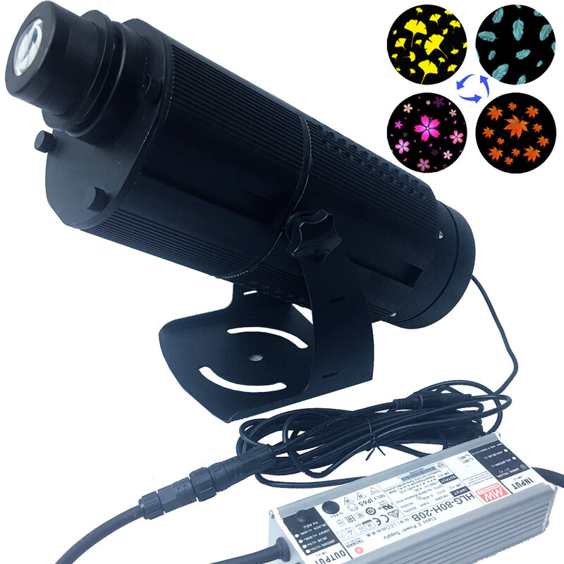 80W Led Image Projectors External Road Pavements Landscape Building Works Industrial Projects Lights RF Controller Waterproof