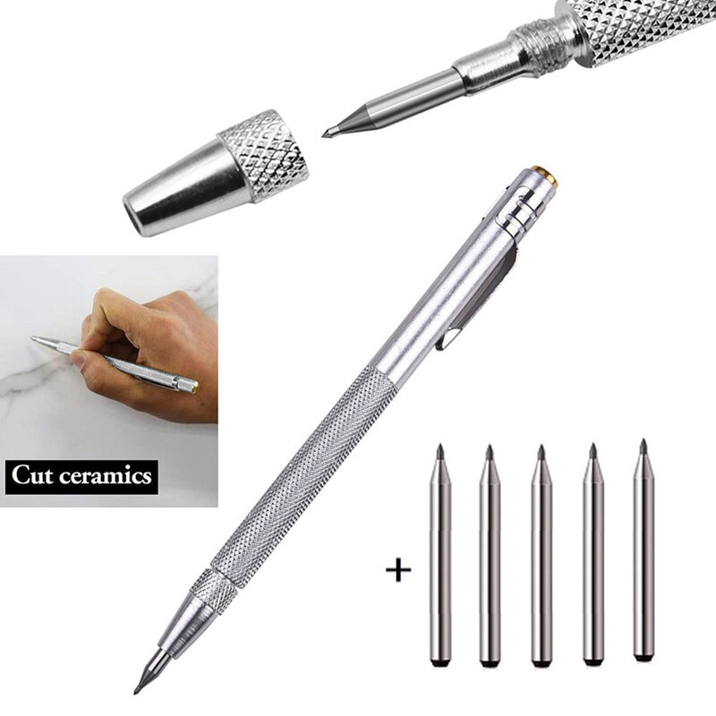 Алмазная ручка для наконечников, карбидный наконечник из карбида вольфрама, для гравировки, перо для стекла и керамики, ручные инструменты