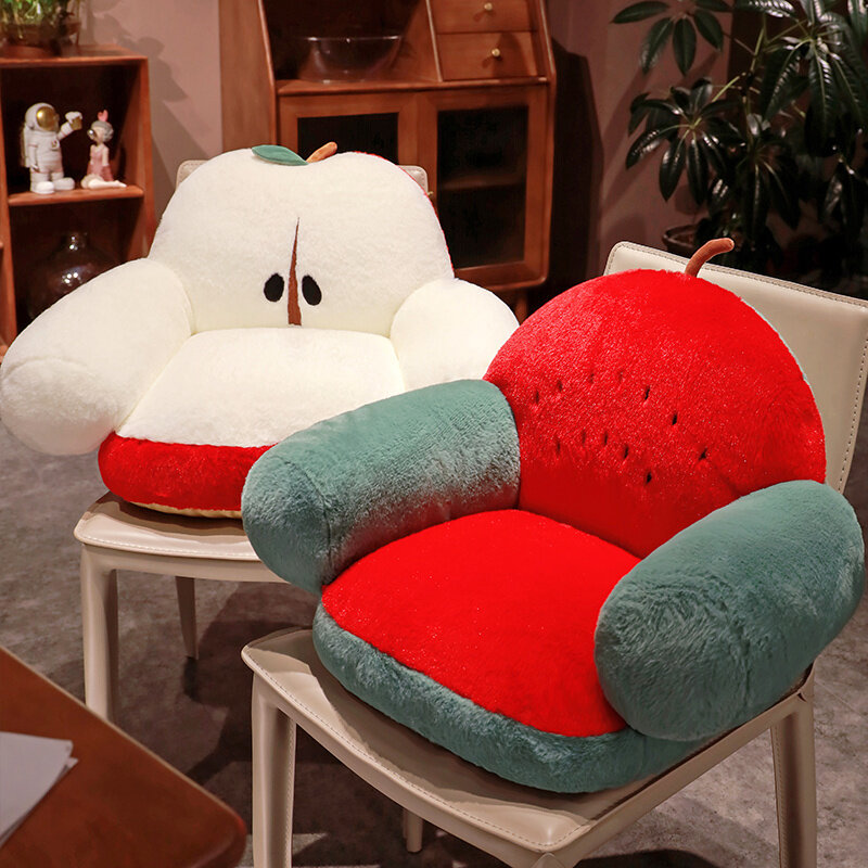 65cm Creative Funny Apple Pear Plushies Cushion Cartoon Stuffed Fruit Watermelon Sofa Chair Seat Car Cushion Kawaii Home Decor