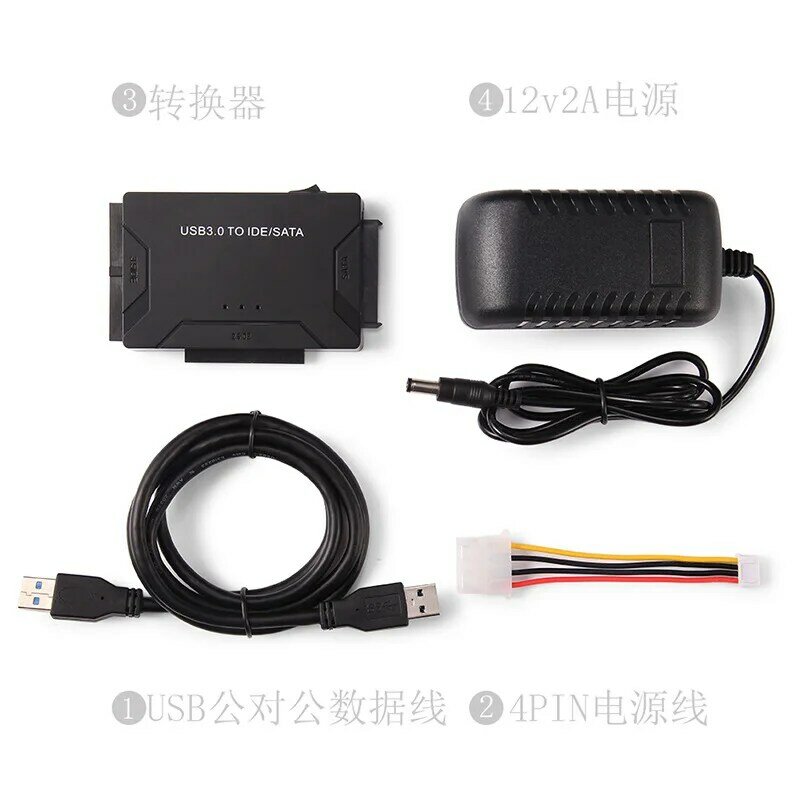 SMiTo-Convertisseur USB 3.0 pour SSD externe HDD, câble adaptateur IDE SATA pour PC Macbook, adaptateur USB 2.5 vers SATA IDE 3, 3.5/3.0 pouces