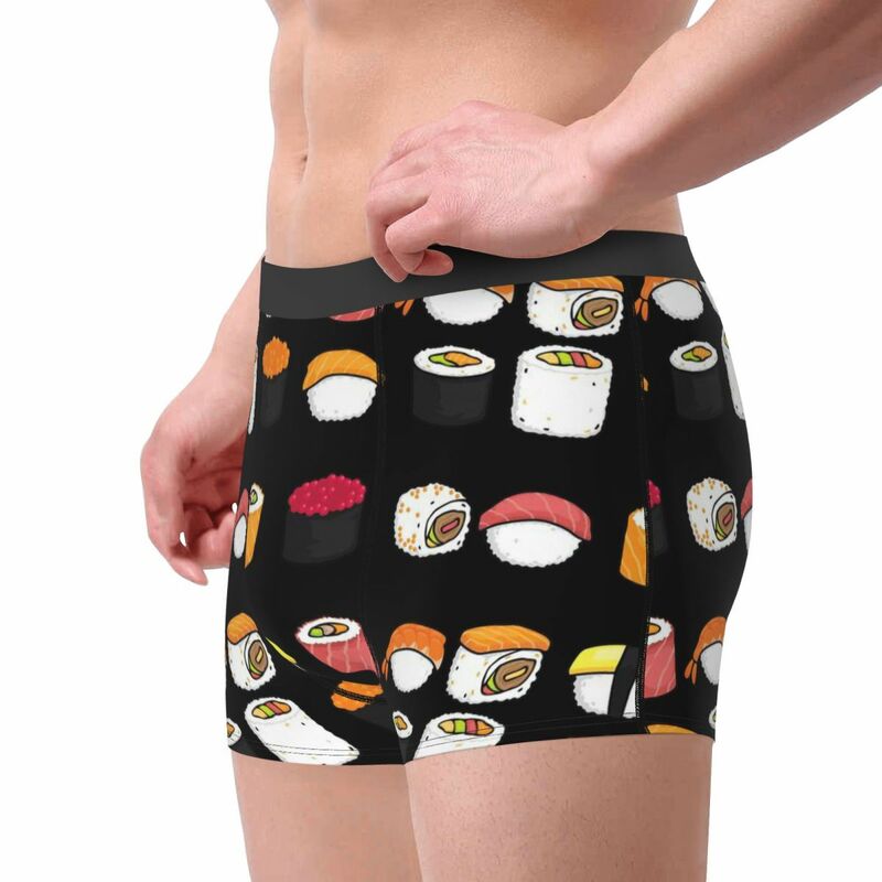Onigiri Sushi Food Pattern Men Underpants, Highly Breathable printing Top Quality Gift Idea