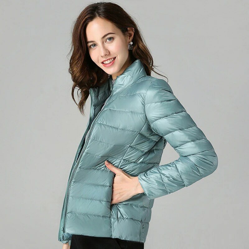 女性用の白いダックスーツジャケット,秋冬用の薄手のカジュアルウェア,暖かい秋と冬のコート,2022