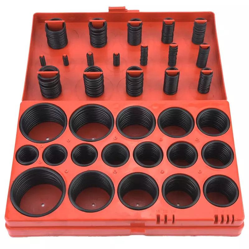 419 PCS Rubber O Rings Assortment High Pressure Seal Gasket Universal O Ring Seal Kit with Box US Standard