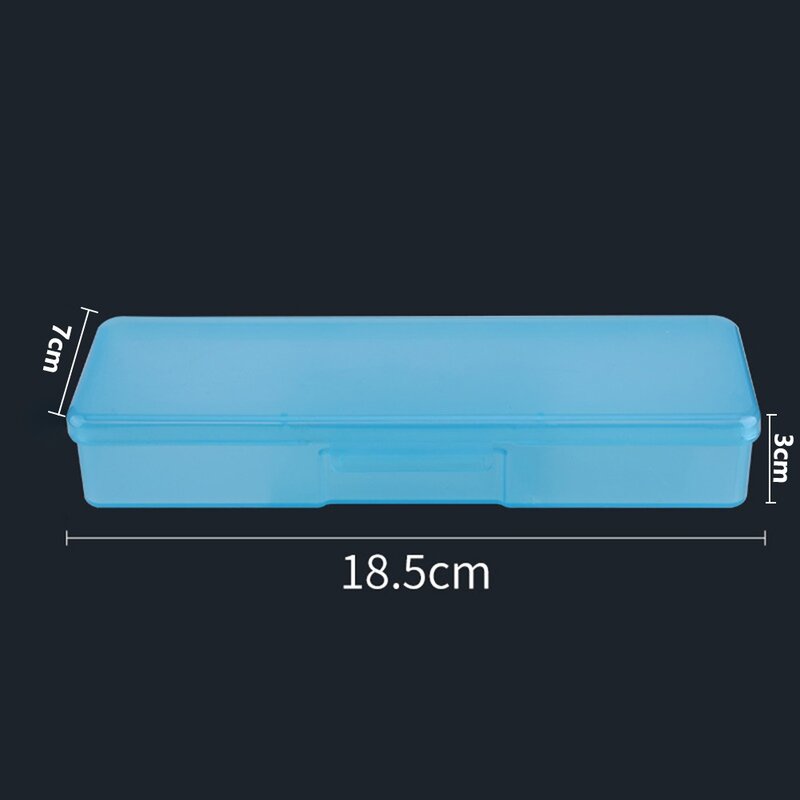 18.8cm*7cm*3cm Colorful Rectangle Plastic Nail Tool Storage Box Screw Case Organizer Container For Storing Nail Art Items