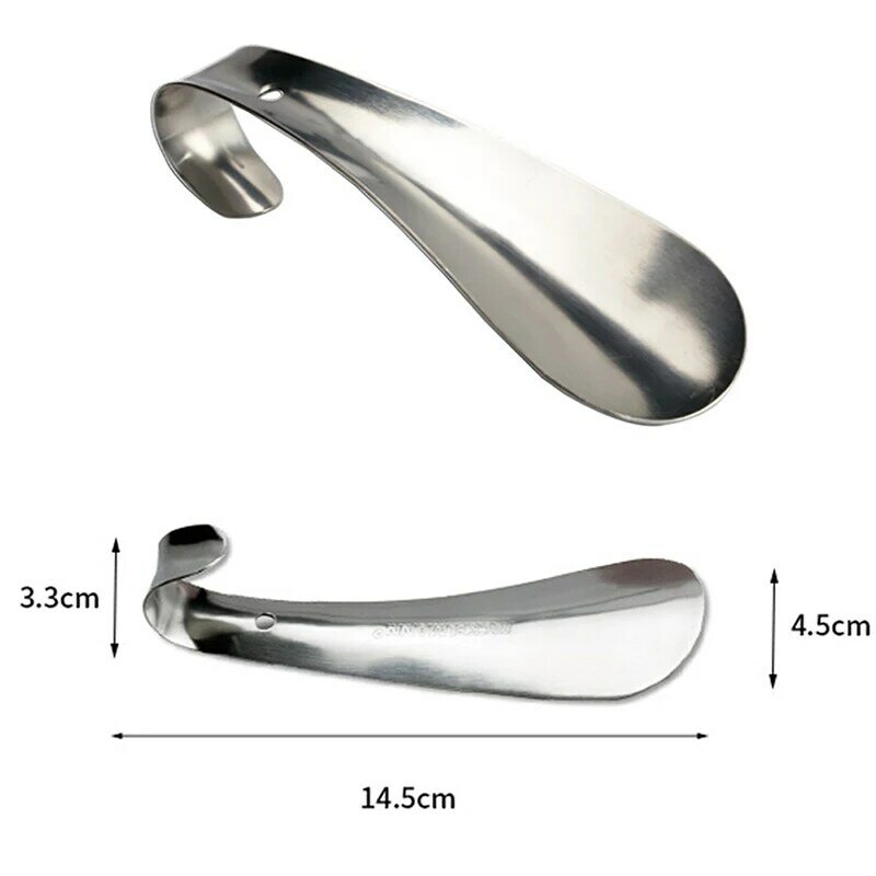 Shoehorn profissional para shoehorn, ferramenta do metal do aço inoxidável, 1pc