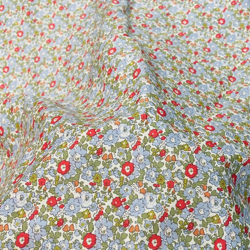 Плотная Поплиновая ткань с цветами гвоздики 40S Tissun Liberty, хлопчатобумажная ткань для детей, детская ткань для шитья, платья, юбка «сделай сам», Сращивание вручную