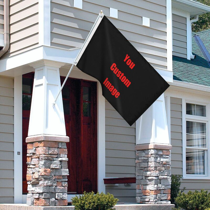 Banderas de jardín con estampado gráfico personalizado, bandera con cubierta de eje, arandelas de latón, Impresión de doble cara, Banner publicitario al aire libre