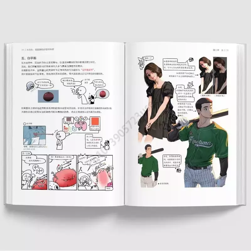 Rinotuna Animation Färbung Techniken Tutorial Kunstbuch Anime Buch Licht und Farbe: das Geheimnis der schönen Farben in Comics