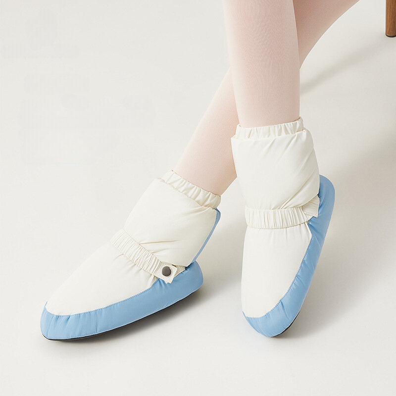 Baleriny buty na rozgrzewkę dla dzieci dziewczyny balerina zamek Flo balet na zimę ciepłe buty na rozgrzewkę taniec baletowy buty na rozgrzewkę