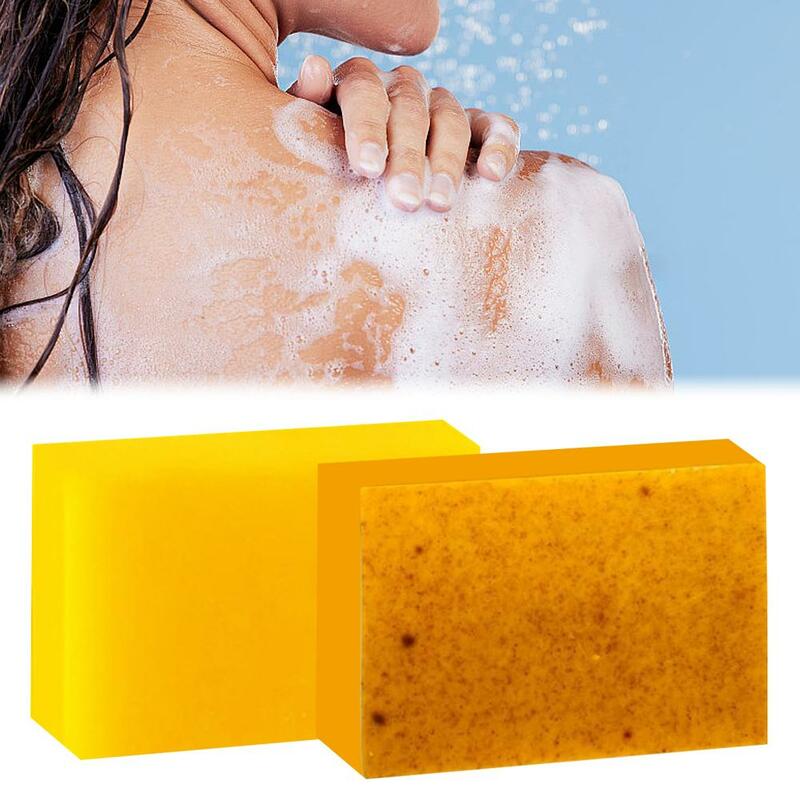 Turmeric Lemon Cleansing Soap Face Fade Dark Spots Dull Whitening Remove Brighten Skin Marks Body Acne Soap Moisturizing M4X1