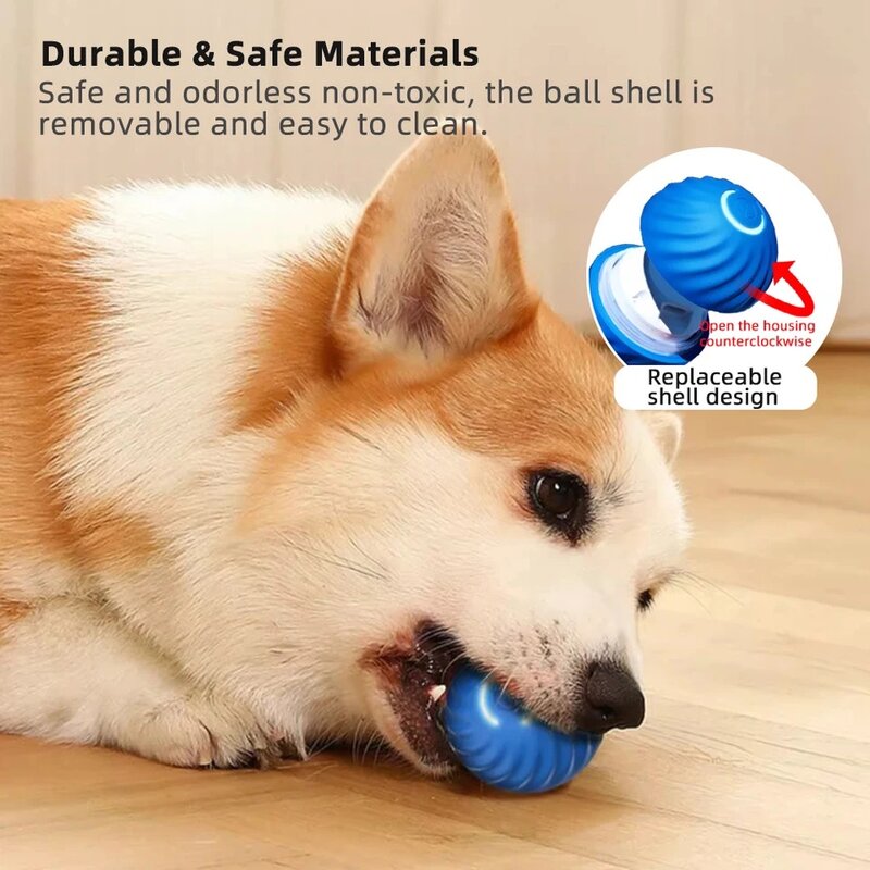 Умная игрушка для собак, автоматический электронный интерактивный тренировочный мяч для домашних животных, Гравитационный движущийся мяч, перезаряжаемый активный вращающийся мяч