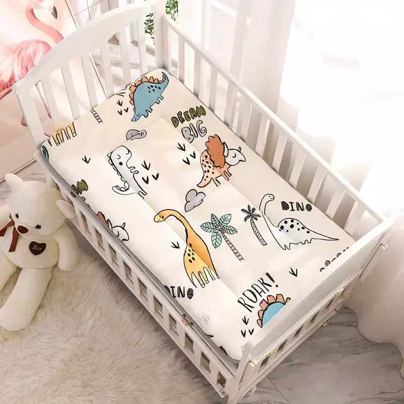 Baby Crib Bedding Set, Toddler Bed Mattress Pad, Fleece Respirável, Meninos e Meninas, Desenhos Animados, Floor Play Mat, Quarto, Bonito, 120x60cm